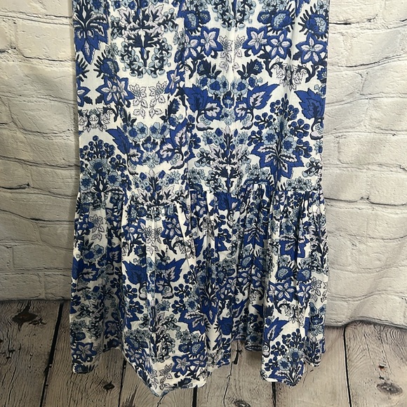 Anna Cate Floral Blue & White Maxi Dress Size X-Small Great Condition - Picture 13 of 15